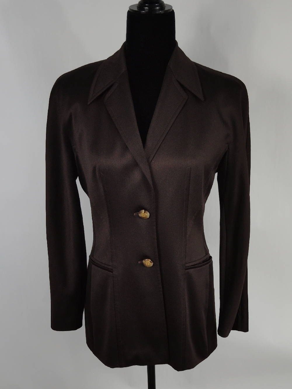 Escada Brown Wool Blend Blazer